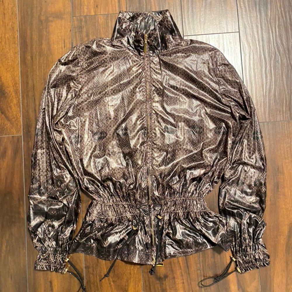 Roberto Cavalli snake lightweight rain jacket